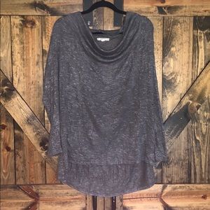 Joie soft cowl neck grey knit sweater size large!